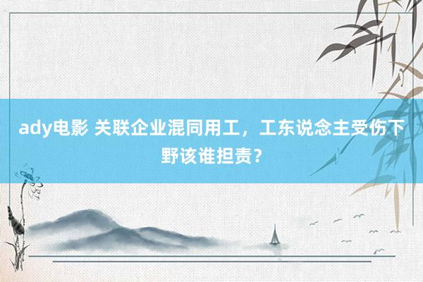 ady电影 关联企业混同用工，工东说念主受伤下野该谁担责？