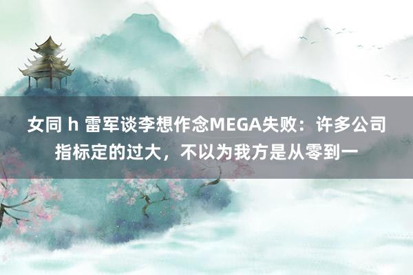 女同 h 雷军谈李想作念MEGA失败：许多公司指标定的过大，不以为我方是从零到一