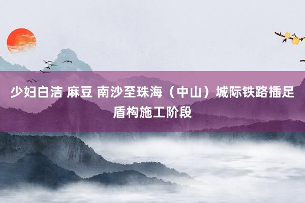 少妇白洁 麻豆 南沙至珠海（中山）城际铁路插足盾构施工阶段