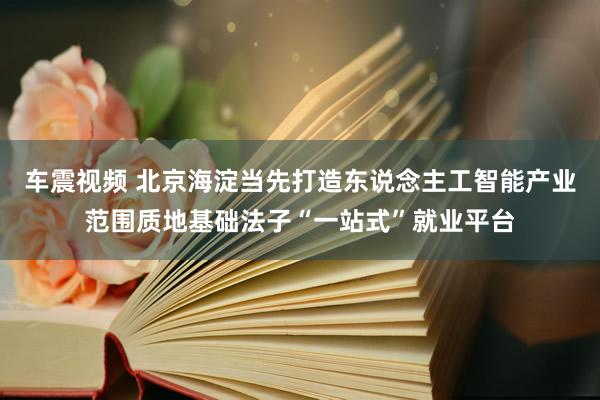 车震视频 北京海淀当先打造东说念主工智能产业范围质地基础法子“一站式”就业平台