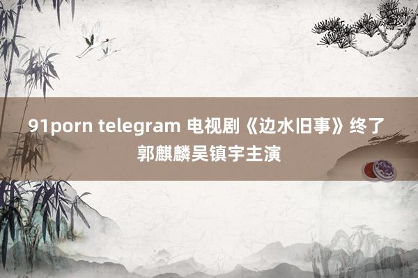 91porn telegram 电视剧《边水旧事》终了 郭麒麟吴镇宇主演