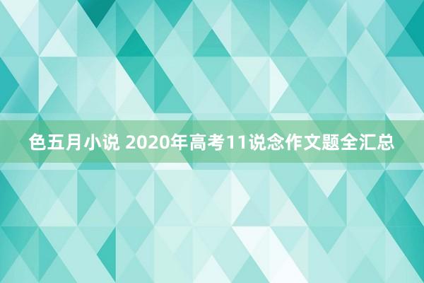 色五月小说 2020年高考11说念作文题全汇总